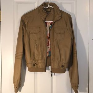 Tan leather jacket